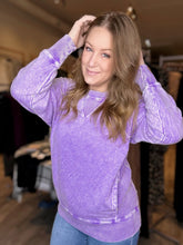 Load image into Gallery viewer, Violet Vintage Wash Pullover