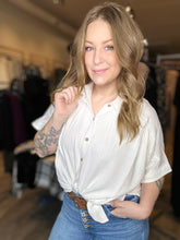 Load image into Gallery viewer, Ivory Button Down Top