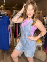 Load image into Gallery viewer, Light Denim Short Overalls