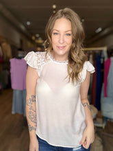 Load image into Gallery viewer, White Lace Short Sleeve Blouse
