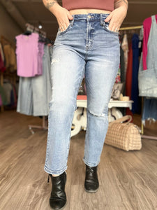 Vervet High Rise Distressed Crop Jeans