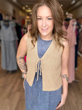 Load image into Gallery viewer, Sand Tie Front Knitted Vest
