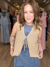 Load image into Gallery viewer, Sand Tie Front Knitted Vest