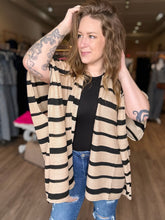 Load image into Gallery viewer, Beige Stripe Kimono