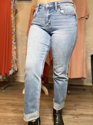 Flying Monkey Mid Rise Slim Straight Jeans