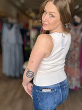 Load image into Gallery viewer, White Round Neck Tank