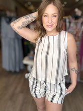 Load image into Gallery viewer, Black Stripe Elastic Shorts