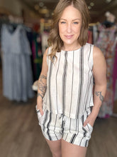 Load image into Gallery viewer, Black Stripe Elastic Shorts