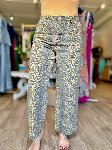 Printed Pattern Twill Pants