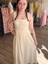 Load image into Gallery viewer, Yellow Front Tie Sleeveless Dress
