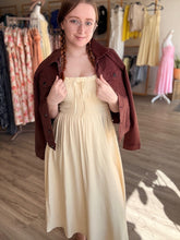 Load image into Gallery viewer, Yellow Front Tie Sleeveless Dress