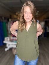 Load image into Gallery viewer, Olive Casual V Neck Top