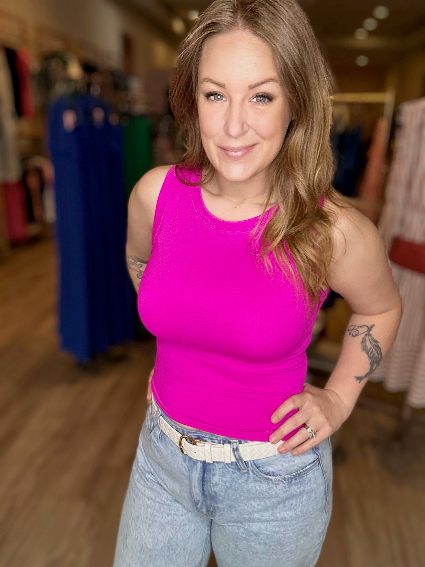 Hot Pink Seamless Tank