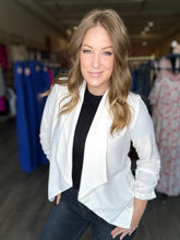 Load image into Gallery viewer, Off White 3/4 Sleeve Blazer