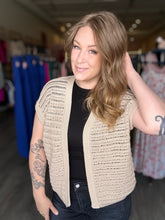 Load image into Gallery viewer, Natural Crochet Open Cardigan