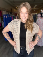 Load image into Gallery viewer, Natural Crochet Open Cardigan