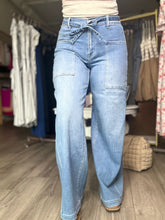 Load image into Gallery viewer, Flying Monkey Tie Waist Jeans