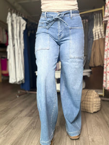 Flying Monkey Tie Waist Jeans