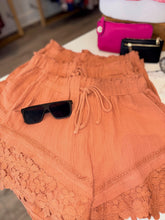 Load image into Gallery viewer, Clay Lace Woven Shorts