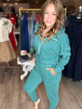 Load image into Gallery viewer, Teal Washed Cotton JumpSuit