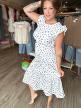 Load image into Gallery viewer, Ivory Ditsy Print Maxi Dress