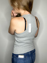 Load image into Gallery viewer, Grey Scoop Neck Racer Back