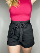 Load image into Gallery viewer, Black Blazer Tie Shorts