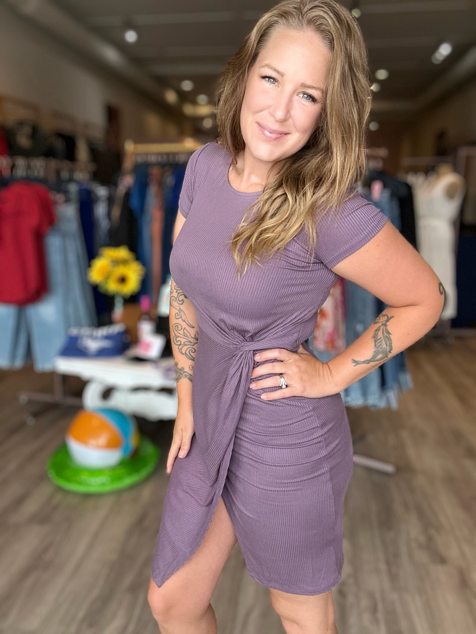 lavender short dress with sleeves Lovely Lavender Dress - Lace Dress - Short Sleeve Dress - Sheath