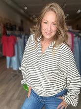 Load image into Gallery viewer, Cream Striped Pullover Sweater