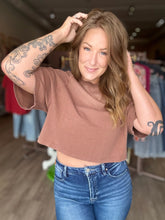Load image into Gallery viewer, Chestnut Washed Cropped Tee