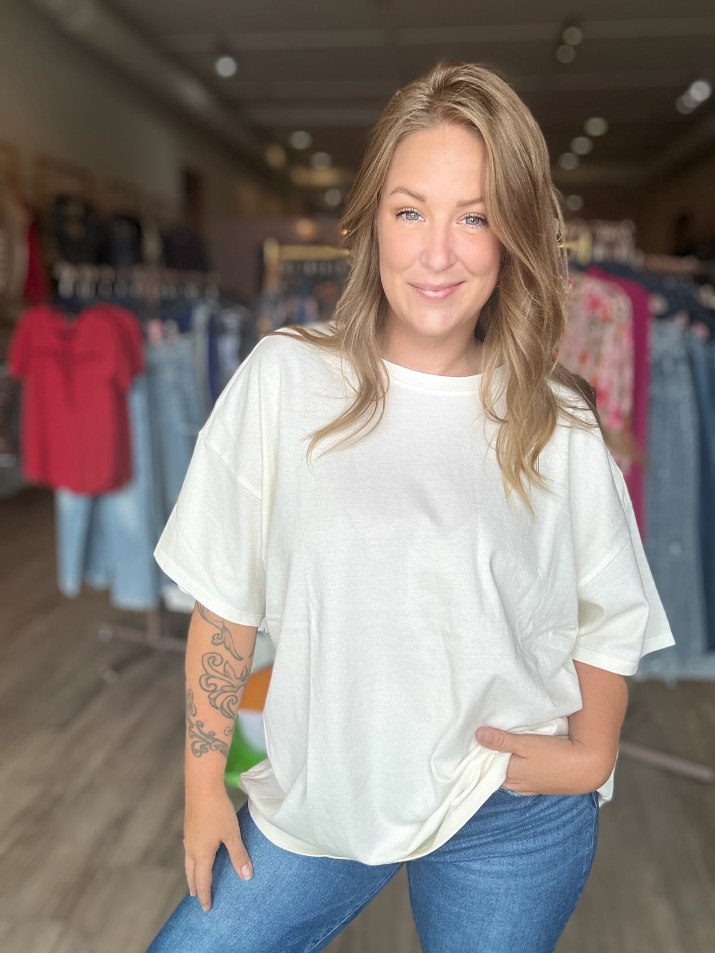 White Washed Oversized Tee