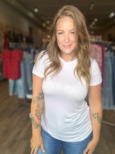 Load image into Gallery viewer, White Short Sleeve Crewneck Tee