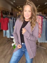 Load image into Gallery viewer, Dusty Plum Open Front Cardigan