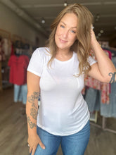 Load image into Gallery viewer, White Scoop Neck Jersey Top