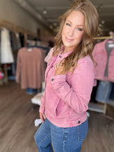 Load image into Gallery viewer, Mauve Stitched Button Up Jacket