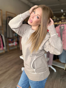 Taupe Favorite Pocket Pullover