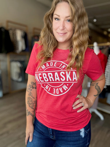 Made in Nebraska Red Tee