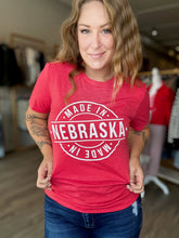 Load image into Gallery viewer, Made in Nebraska Red Tee
