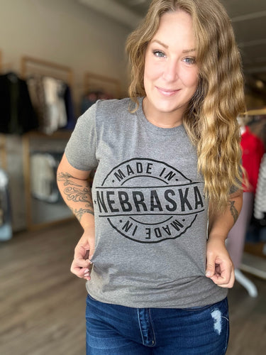 Made in Nebraska Grey Tee