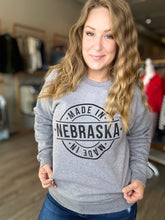 Load image into Gallery viewer, Made in Nebraska Grey Crewneck