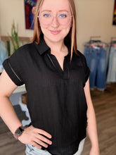 Load image into Gallery viewer, Black Lace Line Short Sleeve