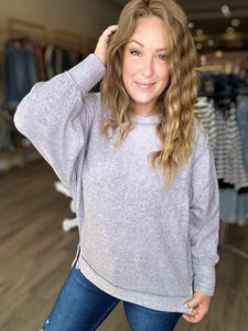 Grey Exposed Seam Sweater