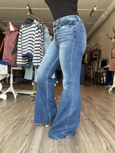Load image into Gallery viewer, Flying Monkey High Rise Flare Raw Cut Hem Jeans