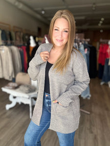 Grey Sweater Cardigan