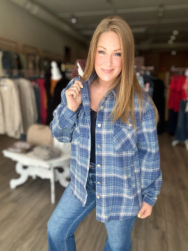 Blue Flannel Shacket