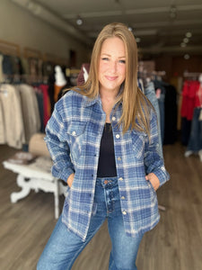 Blue Flannel Shacket