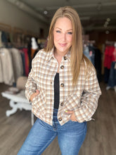 Load image into Gallery viewer, Camel Plaid Short Jacket