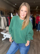 Load image into Gallery viewer, Green Washed Long Sleeve Tee