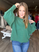Load image into Gallery viewer, Green Washed Long Sleeve Tee