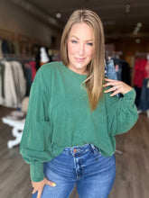 Load image into Gallery viewer, Green Washed Long Sleeve Tee